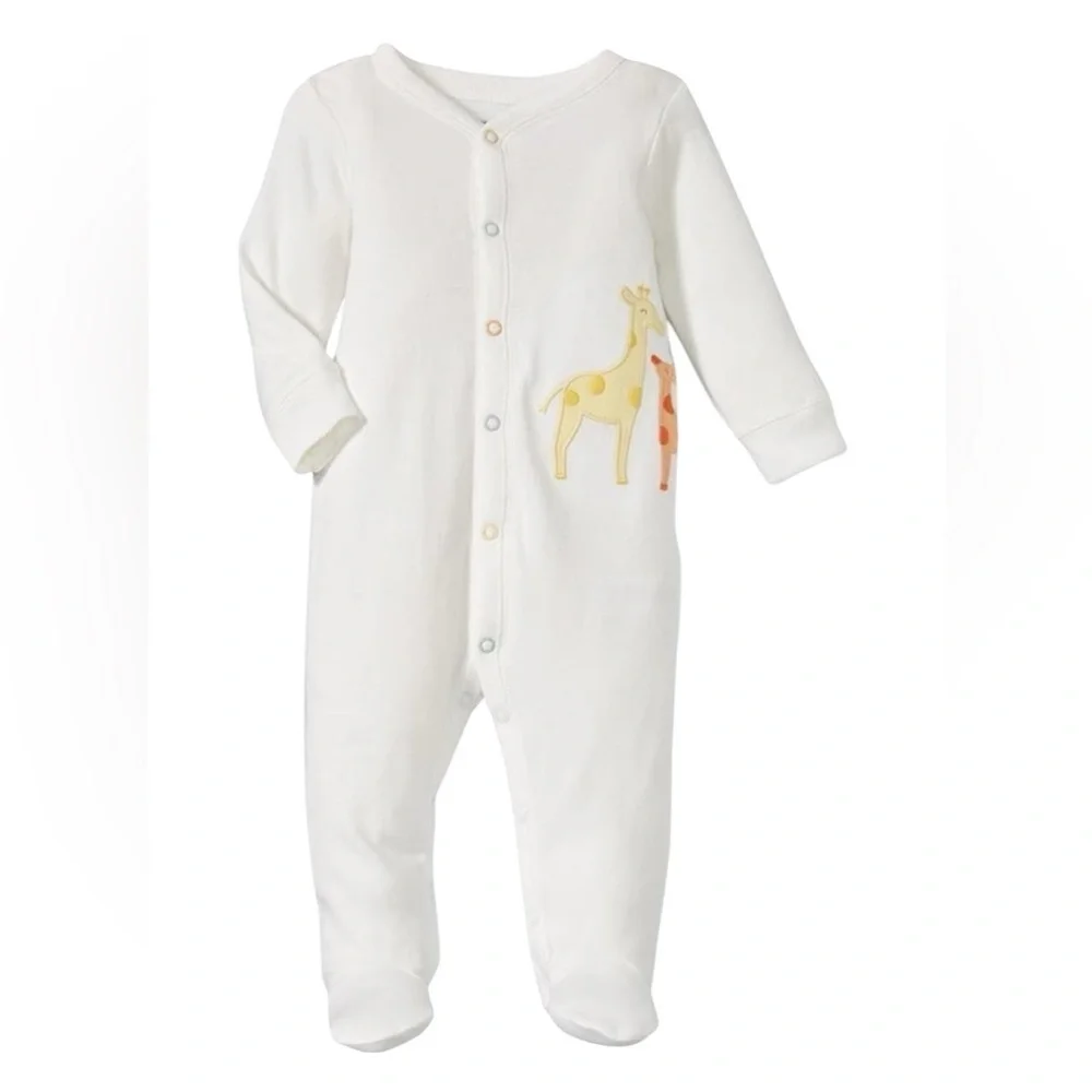 Baby White Footed Sleeper Giraffe White Giraffe Kids Footie Size 9 months